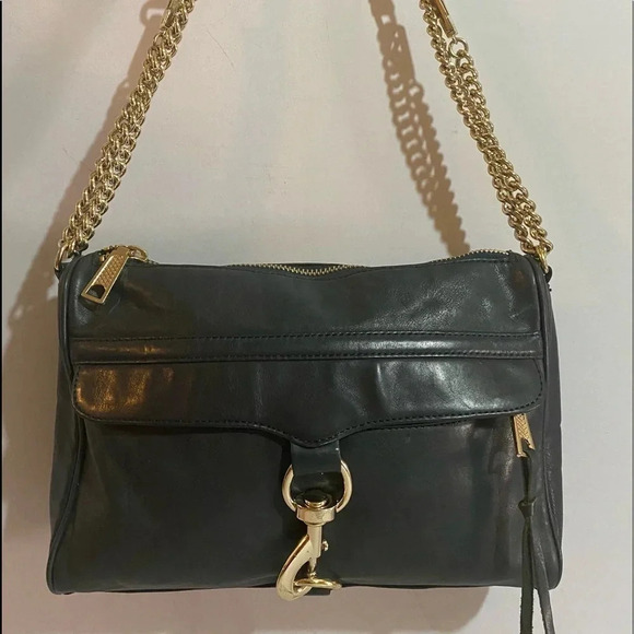 Rebecca Minkoff navy blue leather shoulder handbag - Picture 11 of 11